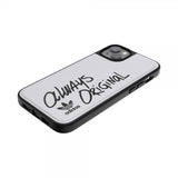 Adidas iPhone 14 Plus Cover Inlay Embroidery Case Hvid Sort