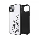 Adidas iPhone 14 Plus Cover Inlay Embroidery Case Hvid Sort