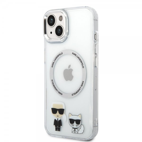 Karl Lagerfeld iPhone 14 Plus Cover Karl & Choupette MagSafe Transparent
