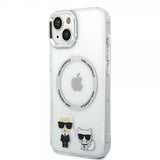 Karl Lagerfeld iPhone 14 Plus Cover Karl & Choupette MagSafe Transparent