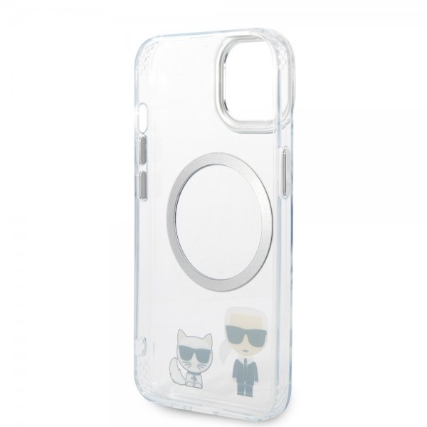 Karl Lagerfeld iPhone 14 Plus Cover Karl & Choupette MagSafe Transparent