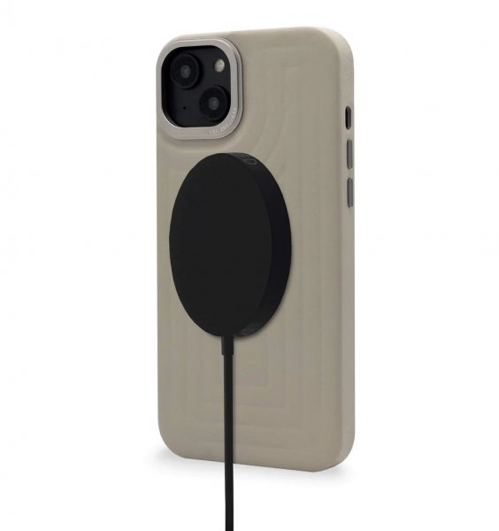 Decoded iPhone 14 Plus Skal Leather Embossed Backcover Clay