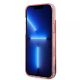 Karl Lagerfeld iPhone 14 Plus Cover Liquid Glitter Big Logo Rosa