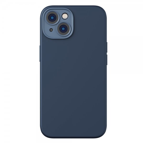 Baseus iPhone 14 Plus Cover Liquid Silica Gel MagSafe Blå