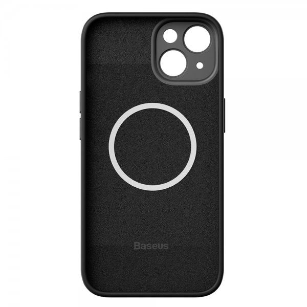 Baseus iPhone 14 Plus Cover Flydende Silikone Gel MagSafe Sort
