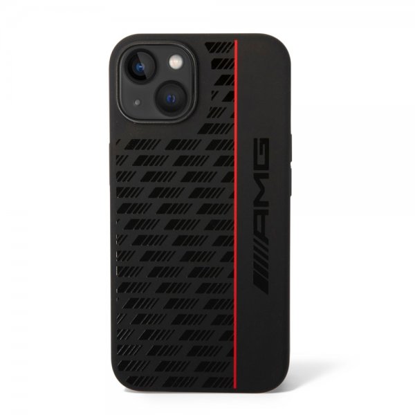 AMG iPhone 14 Plus Cover Liquid Silicone Carbon Pattern Sort