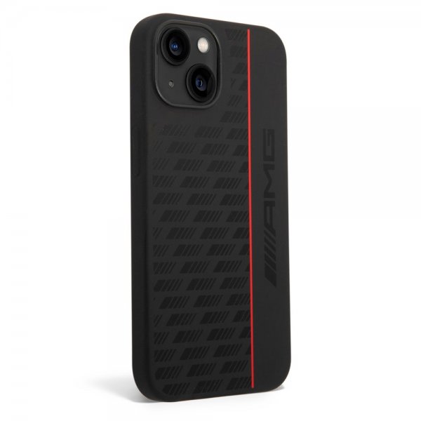 AMG iPhone 14 Plus Cover Liquid Silicone Carbon Pattern Sort