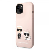 Karl Lagerfeld iPhone 14 Plus Cover Liquid Silicone Karl & Choupette MagSafe Rosa