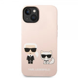Karl Lagerfeld iPhone 14 Plus Cover Liquid Silicone Karl & Choupette MagSafe Rosa