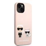 Karl Lagerfeld iPhone 14 Plus Cover Liquid Silicone Karl & Choupette Rosa