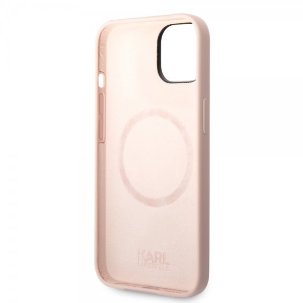 Karl Lagerfeld iPhone 14 Plus Cover Liquid Silicone Karl & Choupette Rosa
