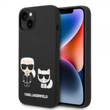 Karl Lagerfeld iPhone 14 Plus Cover Liquid Silicone Karl & Choupette Sort