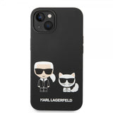 Karl Lagerfeld iPhone 14 Plus Cover Liquid Silicone Karl & Choupette Sort