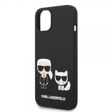 Karl Lagerfeld iPhone 14 Plus Cover Liquid Silicone Karl & Choupette Sort