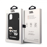 Karl Lagerfeld iPhone 14 Plus Cover Liquid Silicone Karl & Choupette Sort