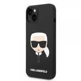 Karl Lagerfeld iPhone 14 Plus Cover Liquid Silicone Karl MagSafe Sort