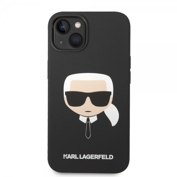 Karl Lagerfeld iPhone 14 Plus Cover Liquid Silicone Karl MagSafe Sort
