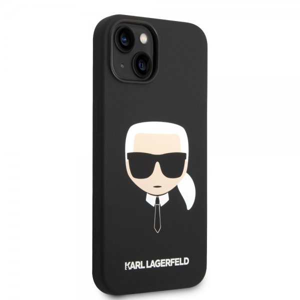 Karl Lagerfeld iPhone 14 Plus Cover Liquid Silicone Karl MagSafe Sort