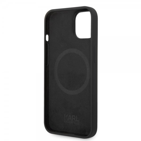 Karl Lagerfeld iPhone 14 Plus Cover Liquid Silicone Karl MagSafe Sort