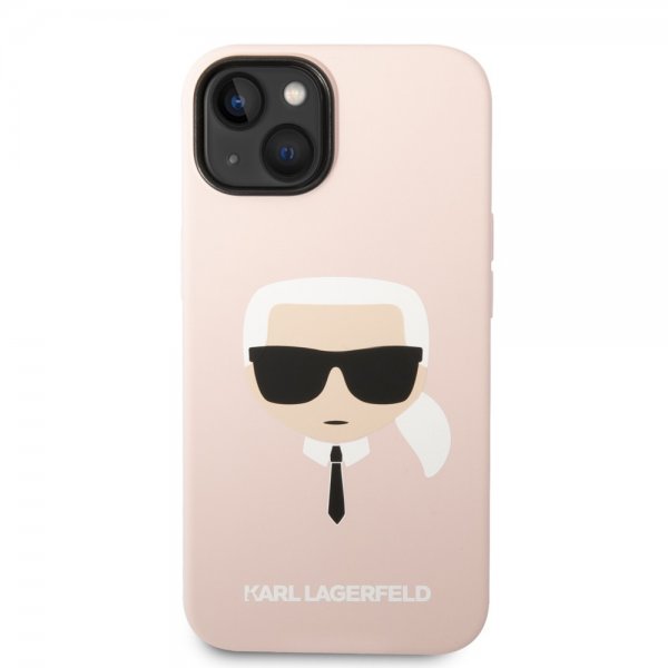 Karl Lagerfeld iPhone 14 Plus Cover Liquid Silicone Karl Pink