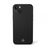 Mercedes Benz iPhone 14 Plus Cover Flydende Silikone Sort