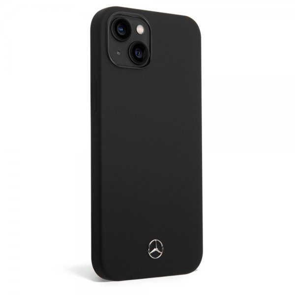 Mercedes Benz iPhone 14 Plus Cover Flydende Silikone Sort