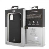 Mercedes Benz iPhone 14 Plus Cover Flydende Silikone Sort