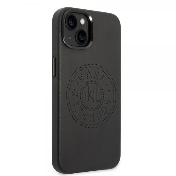 Karl Lagerfeld iPhone 14 Plus Cover Logo Perforeret Sort