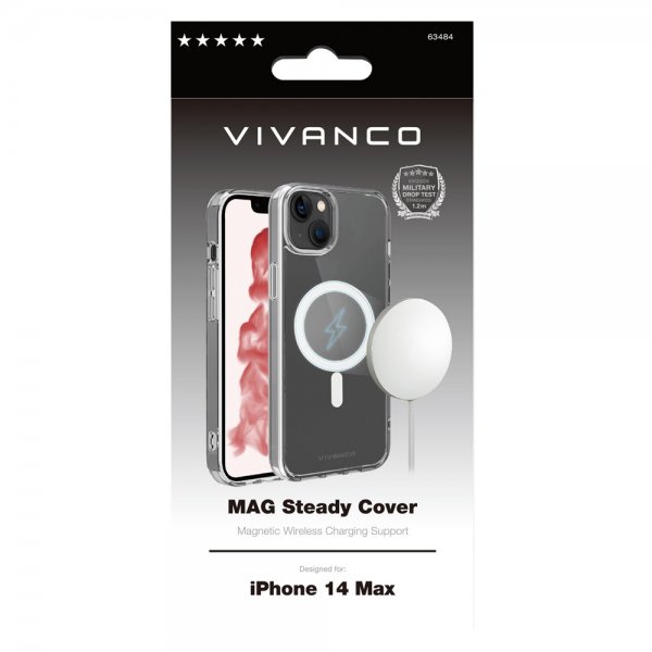 Vivanco iPhone 14 Plus Cover Mag Steady Transparent