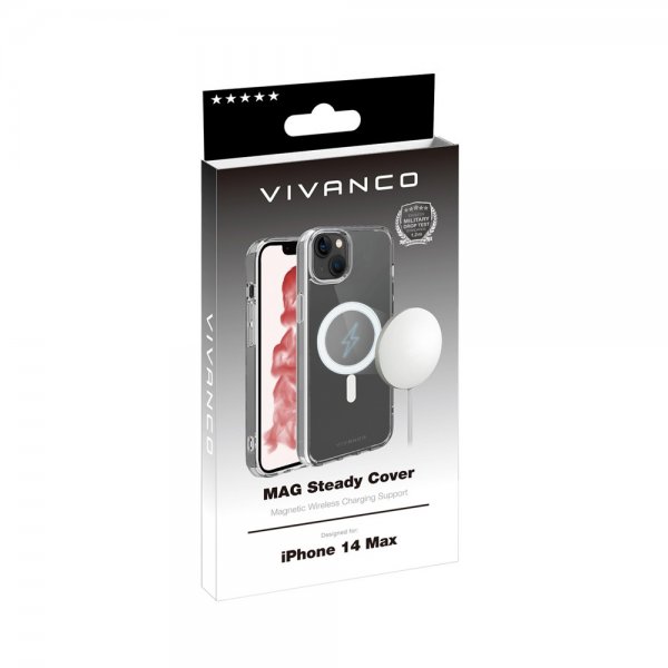 Vivanco iPhone 14 Plus Cover Mag Steady Transparent