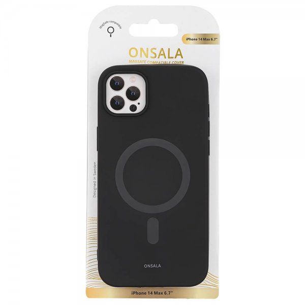 Onsala iPhone 14 Plus Cover MagSeries Silikone Sort