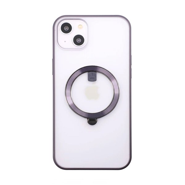 Rvelon iPhone 14 Plus Cover Roterbart MagSafe Stativ Lilla