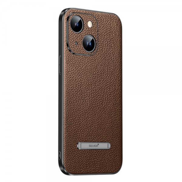 Sulada iPhone 14 Plus Cover med Stativ Brun