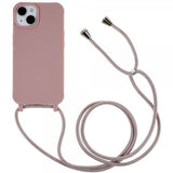 iPhone 14 Plus Cover med Strap Mørkrosa