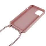 iPhone 14 Plus Cover med Strap Mørkrosa