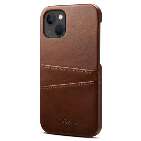 iPhone 14 Plus Cover med to Kortlommer Brun