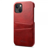 iPhone 14 Plus Cover med to Kortlommer Rød
