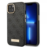 Guess iPhone 14 Plus Cover Metal Plate Logo MagSafe Sort