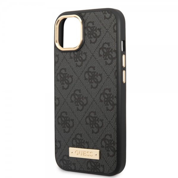 Guess iPhone 14 Plus Cover Metal Plate Logo MagSafe Sort