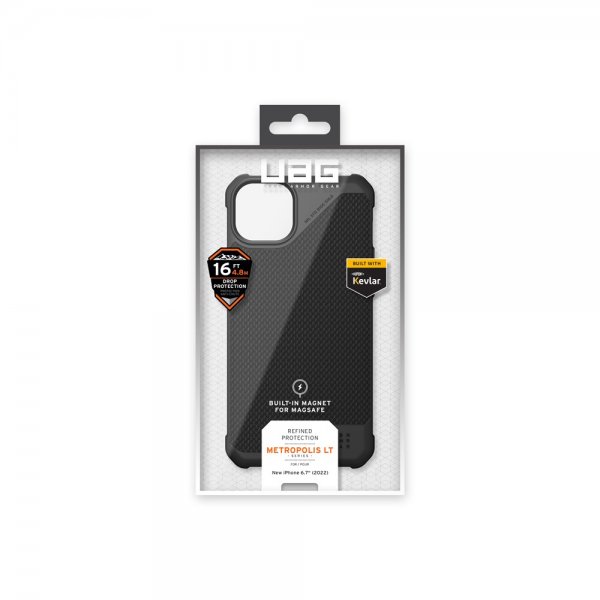 Urban Armor Gear (UAG) iPhone 14 Plus Cover Metropolis LT MagSafe Kevlar Black