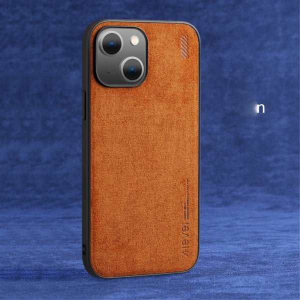 X-Level iPhone 14 Plus Cover Mokkatekstur Brun