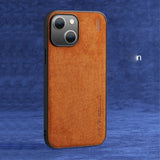 X-Level iPhone 14 Plus Cover Mokkatekstur Brun