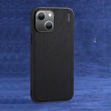 X-Level iPhone 14 Plus Cover Imiteret læder Tekstur Sort