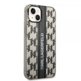 Karl Lagerfeld iPhone 14 Plus Cover Monogram Vertical Stripe Sort