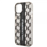 Karl Lagerfeld iPhone 14 Plus Cover Monogram Vertical Stripe Sort