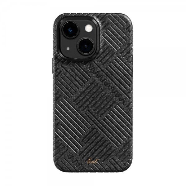 LAUT iPhone 14 Plus Cover Motif MagSafe Black Lines