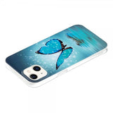 iPhone 14 Plus Cover Motiv Blå Sommerfugl