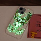 iPhone 14 Plus Cover Motiv Blomster og Hjort