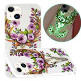 iPhone 14 Plus Cover Motiv Blomster og Hjort