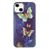 iPhone 14 Plus Cover Motiv Gyldne Sommerfugle